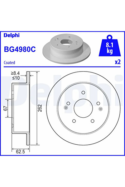 DELPHİ Disc Brake Ssangyong Actyon 2/Korando