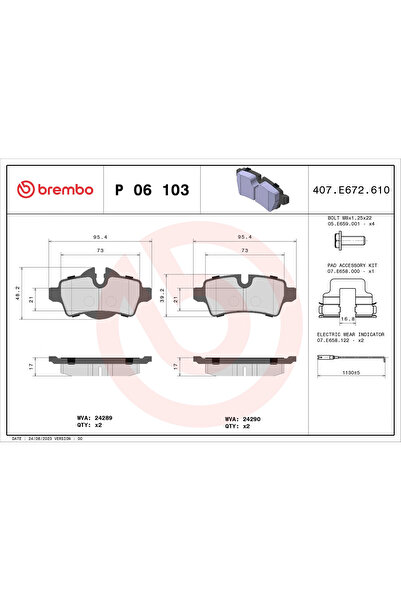 Brembo Set Placute Frana Frana Disc Mini Mini