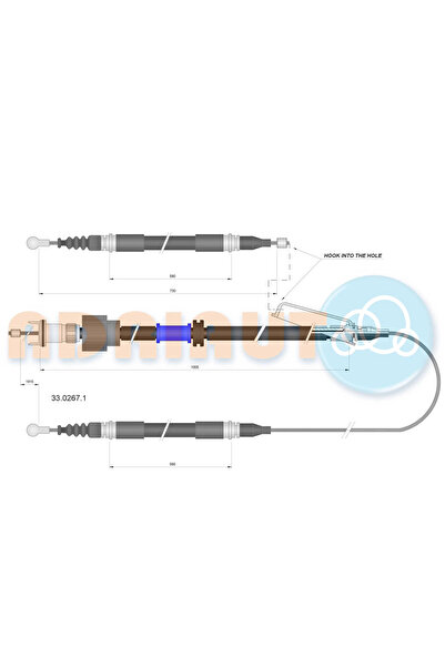 Adriauto Cablu Frana De Parcare Spate Opel Astra J