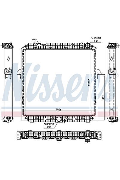 Nissens Radiator Racire Motor Mercedes-Benz Actros MP4 / MP5/Antos/Arocs