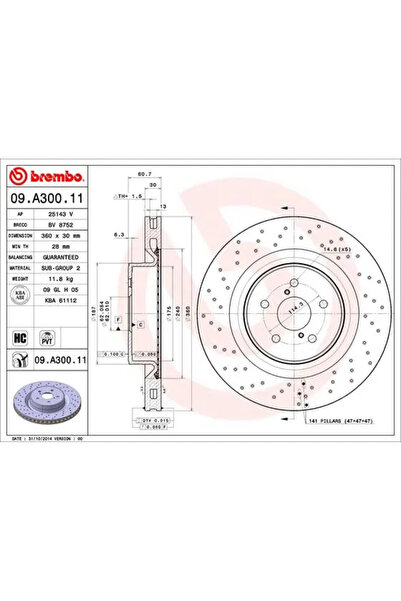 Brembo Спирачен диск Lexus Is 2