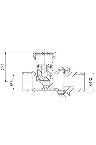 Other Straight cut-off radiator valve 12 inches