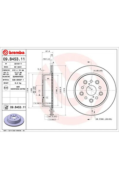 Brembo Дискова спирачка Lexus Ls Toyota Celsior