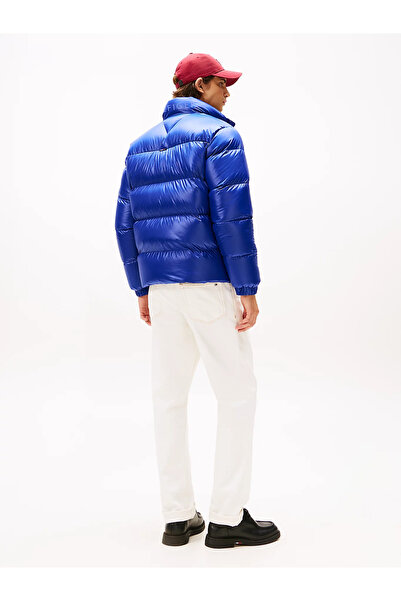 Tommy Hilfiger Erkek Uzun Kol Kapitoneli Şişme Dik Yaka Cepli Mavi1 Mont MW0MW40617-D03