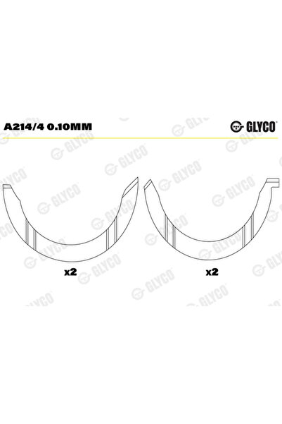 GLYCO Saiba Distantier Arbore Cotit Citroen Bx/C4 2/Visa Peugeot 205 1/205 2/...