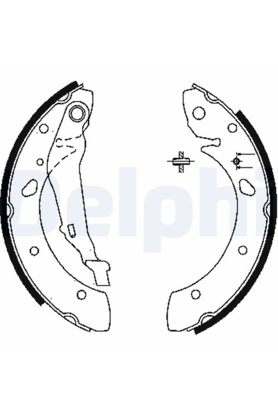 DELPHİ Комплект спирачни челюсти за Toyota Avensis