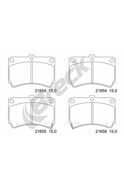 BRECK Комплект накладки за дискови спирачки Kia Rio 1 Mazda 121 2/323 C 4/323...