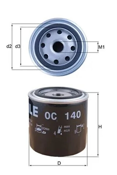 KNECHT Oil filter NISSAN SERENA (C24) 1999-2005