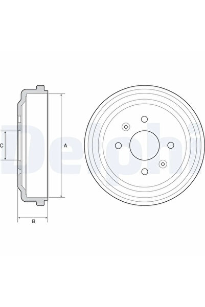 DELPHİ Tambur frana CHEVROLET AVEO / KALOS limuzina (T250 T255) 2005-2013