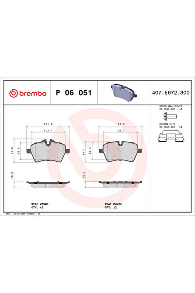 Brembo Set Placute Frana Frana Disc Mini Mini