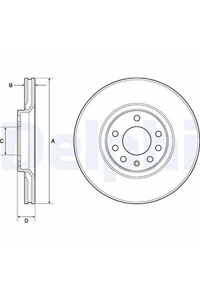 DELPHİ Disc Frana Opel Astra G/Astra H/Meriva B Microbus Saab 9-3/9-5
