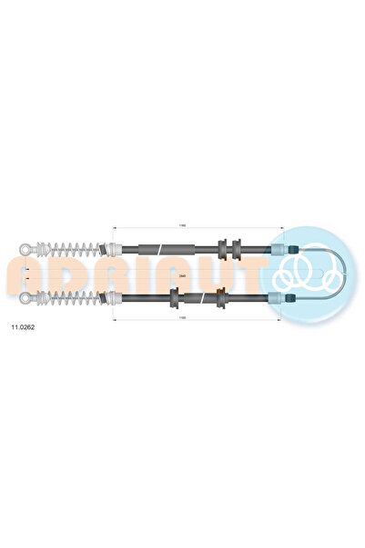 Adriauto Cablu Frana De Parcare Spate Fiat Duna/Fiorino Autoutilitara/Limuzina