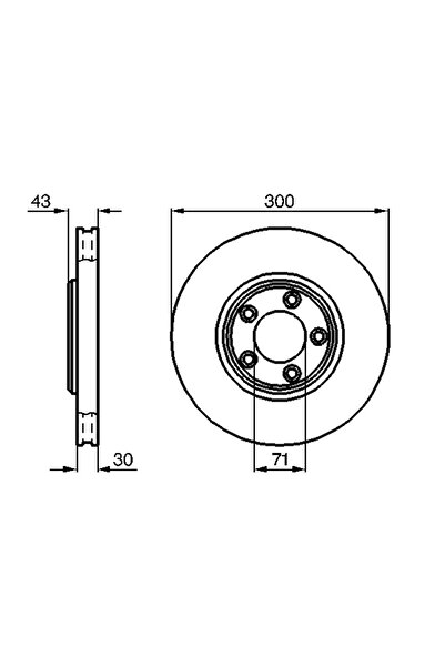 Bosch Спирачен диск Jaguar S-Type 2