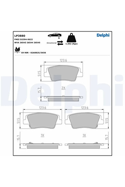 DELPHİ Set Placute Frana Frana Disc Hyundai Ioniq 5/Staria Bus/Staria Caroser...