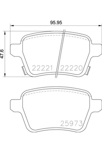 Brembo Комплект накладки за дискови спирачки Opel Adam/Corsa E Vauxhall Adam/...