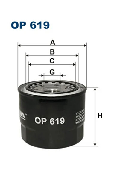 Filtron Filtru ulei TOYOTA CAMRY combi 1986-1991 OP 619