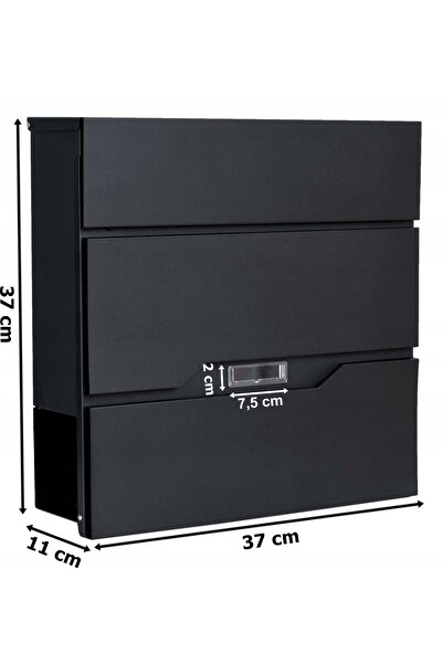 Other Skrzynka pocztowa na listy Vidar czarna z napisami