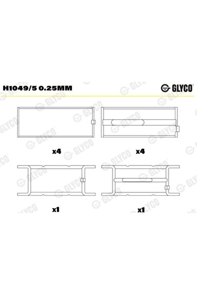 GLYCO Cuzineti Arbore Cotit Fiat 131/132/Argenta Lancia Thema