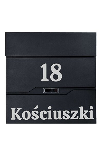 Other Skrzynka pocztowa na listy Vidar czarna z napisami