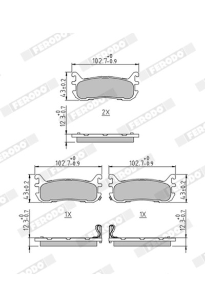 FERODO Set Placute Frana Frana Disc Mazda 323 C 5/323 F 5/323 P 5