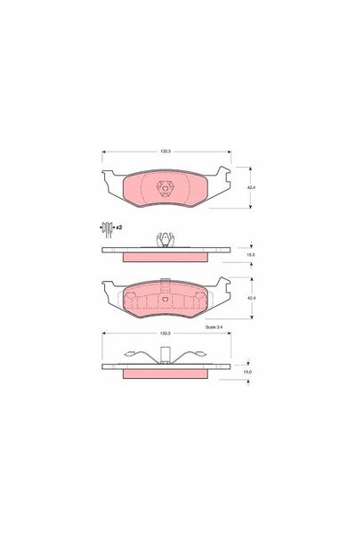 TRW Set Placute Frana Frana Disc Chrysler Concorde/Daytona Cupe/Le Baron Dodg...