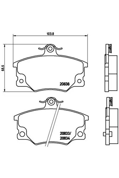 Brembo Set Placute Frana Frana Disc Abarth Ritmo Alfa Romeo 155