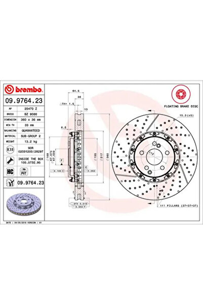 Brembo Disc Frana Mercedes-Benz C-Class/Clk/Cls