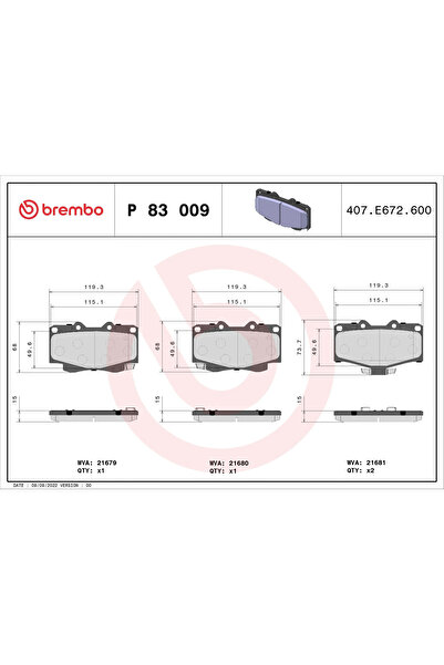 Brembo Set Placute Frana Frana Disc Baw Yusheng 007 / Bw 007 Great Wall Safe F1
