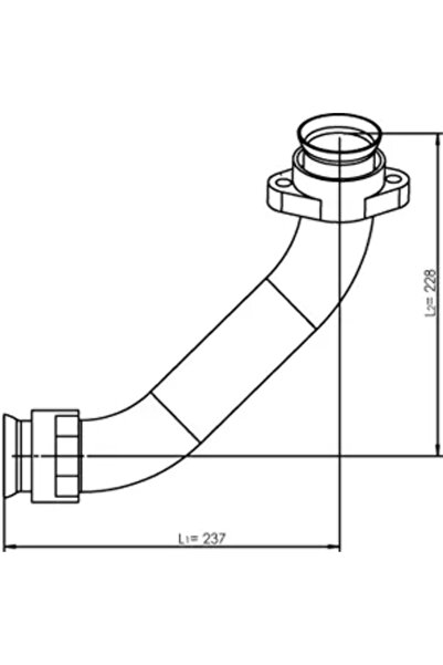 Dinex Racord Evacuare Fata Mercedes-Benz Actros MP2 / MP3