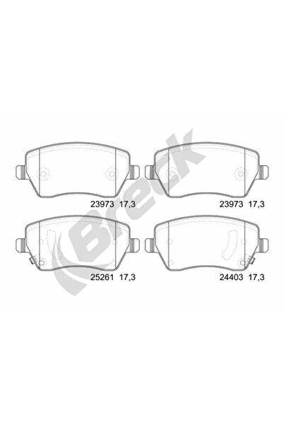 BRECK Комплект спирачни накладки за дискови спирачки Nissan Almera/Micra 4/Mi...