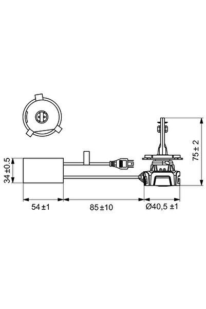 Bosch High beam headlight bulb KIA PRIDE 1990-2001 1 987 301 554