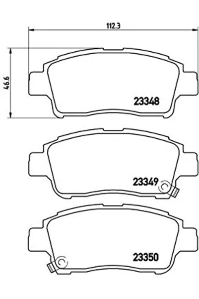 Brembo Комплект накладки за дискови спирачки Lifan 620/630 Toyota Echo Limous...