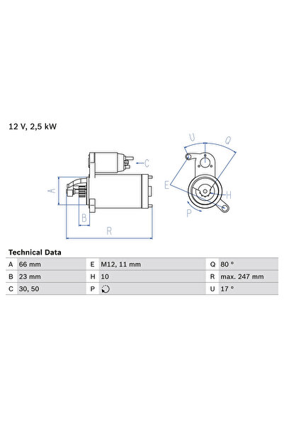 Bosch Starter Audi A4 Allroad B8/A4 B8/A5 Porsche Macan