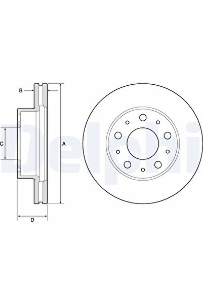DELPHİ Brake disc FIAT DUCATO 2006-2025 BG9180C