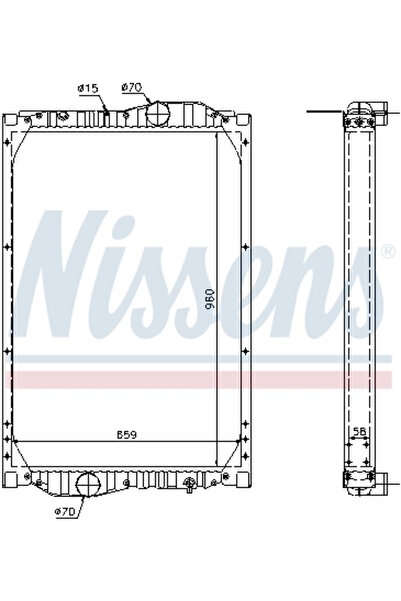 Nissens Radiator Racire Motor Neoplan Cityliner Solaris Urbino 1/Urbino 2
