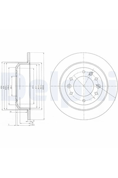 DELPHİ Disc frana KIA CARNIVAL / GRAND CARNIVAL III 2006-2015 BG4138