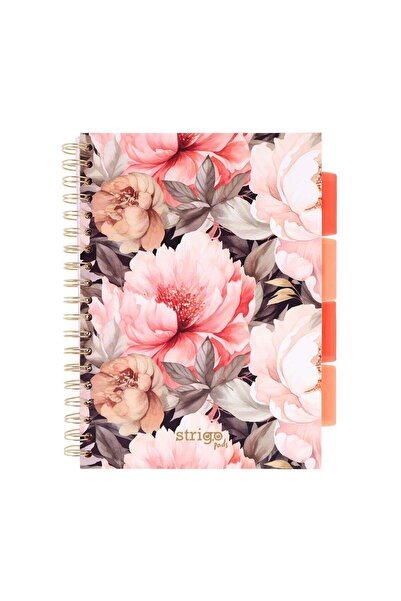 Strigo Spiral notebook and dividers Project Book FLORI B5, mathematics, 200 pg, cardboard covers PADS079