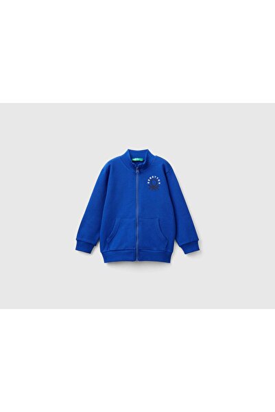 United Colors of Benetton سترة أولاد بأكمام طويلة وسحاب