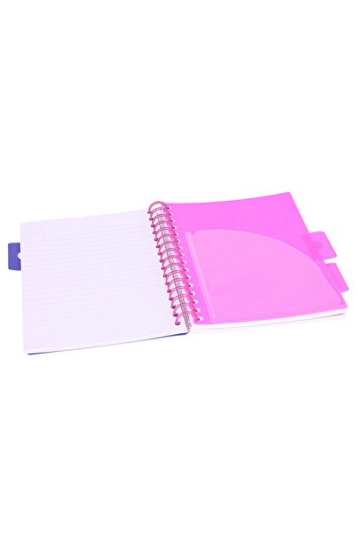 Strigo Project Book NEON A5 spiral notebook with dividers, dictation, 200 pg, cardboard covers PADS088