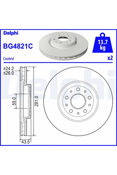 DELPHİ Disc Frana Fiat Tipo