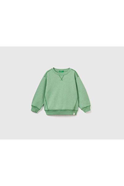 United Colors of Benetton سترة بياقة دائرية من القماش المعاد تدويره