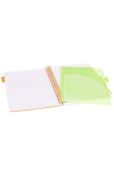 Strigo Spiral notebook and dividers Project Book NEON A4, mathematics, 200 pg, cardboard covers PADS009