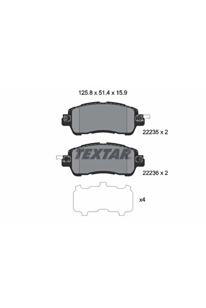 TEXTAR Set Placute Frana Frana Disc Mazda 2 Nissan Kicks