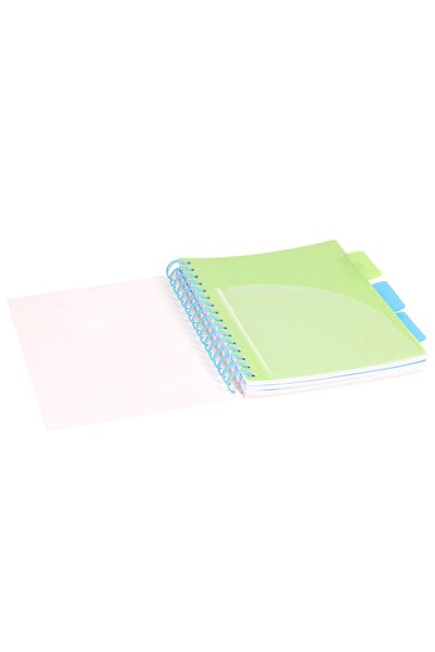 Strigo Project Book NEON A5 spiral notebook with dividers, dictation, 200 pg, cardboard covers PADS089