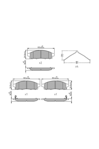 FERODO Brake Pad Set Disc Brake Fiat Fullback Pick-Up Mitsubishi L200 / Triton