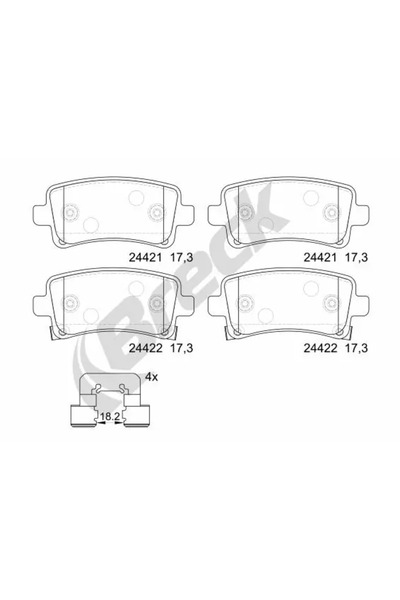 BRECK Set Placute Frana Frana Disc Chevrolet Malibu Opel Insignia A 2008-2017