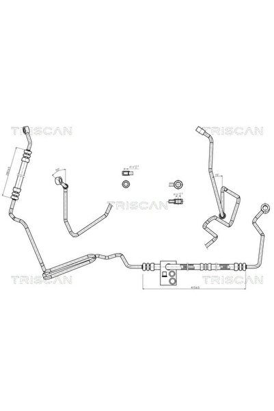 TRISCAN Furtun Hidraulic Sistem De Directie De La Pompa Hidraulica La Caseta ...