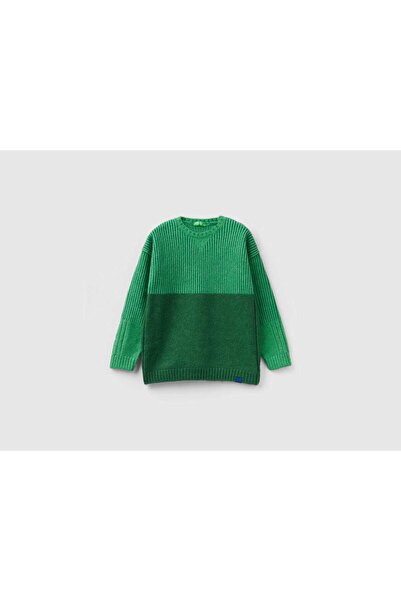 United Colors of Benetton Solid Half-Ribbed Sweater