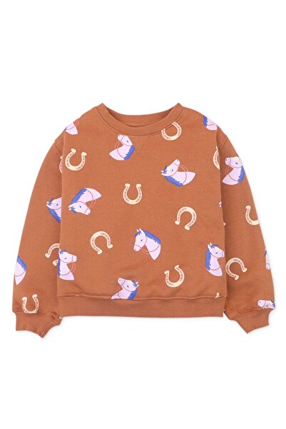 Gingersnaps Girls Horse Print Long-Sleeve Sweater