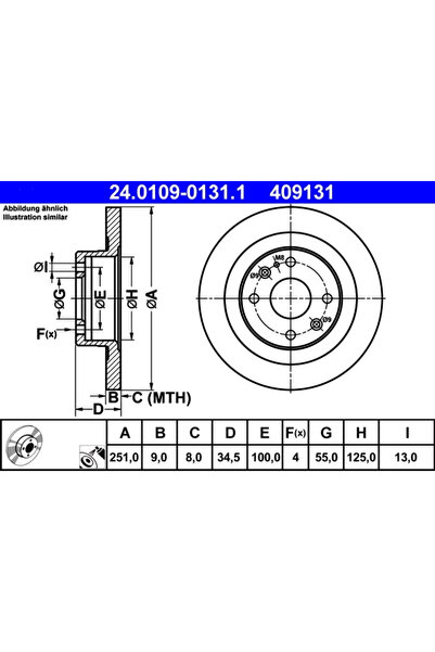 Ate Disc Frana Mazda 323 C 4/323 F 4/323 S 4
